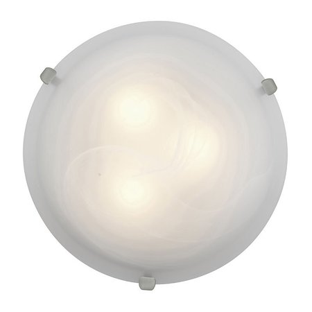 ACCESS LIGHTING Mona, Flush Mount, Brushed Steel Finish, Alabaster Glass 23020GU-BS/ALB